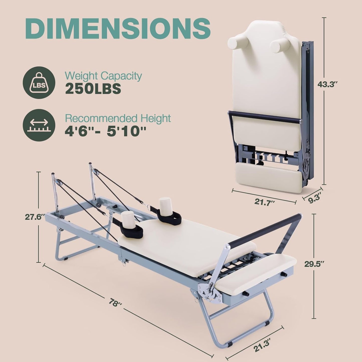 Foldable Pilates Reformer