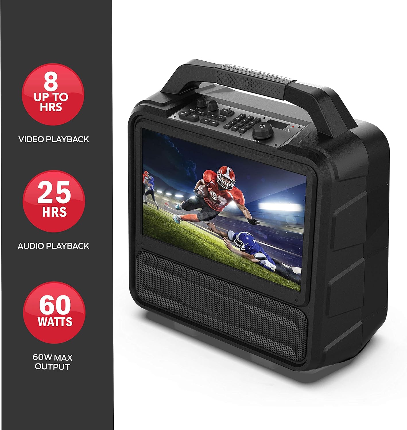 Portable Entertainment System, 40cm  1080p Display, 60W Audio